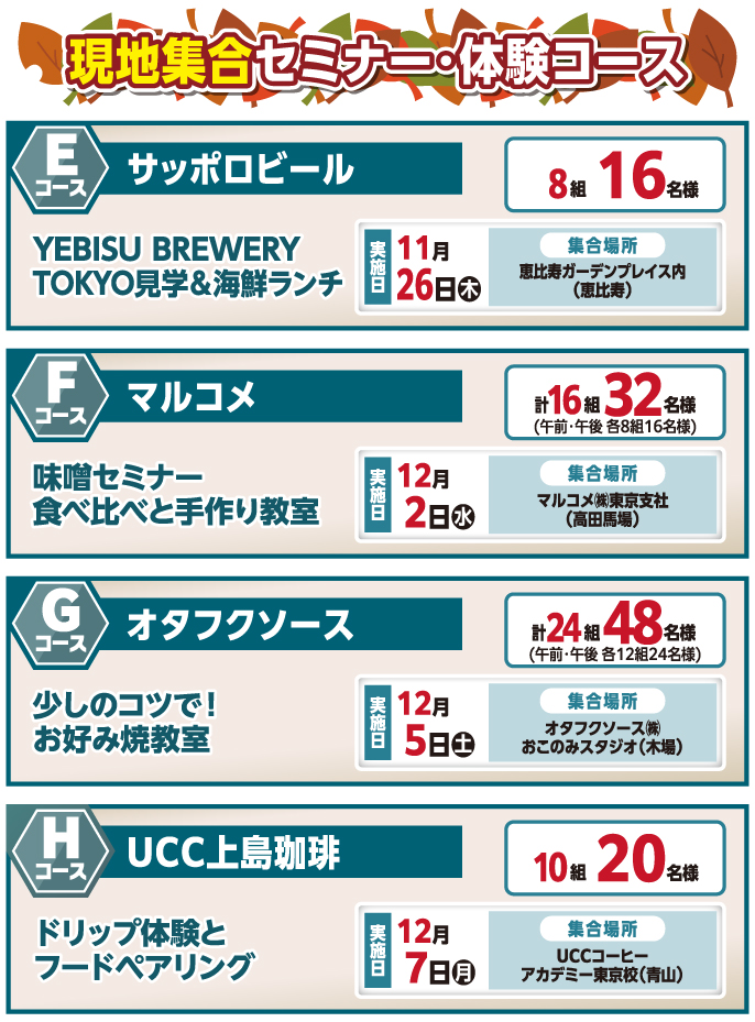 現地集合セミナー・体験コース